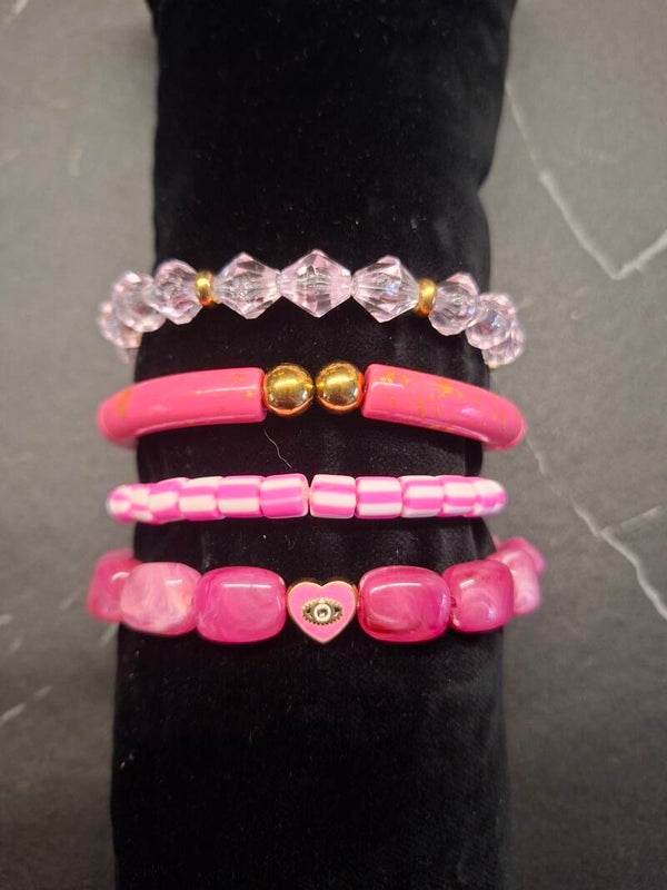 Set roze, 4 stuks