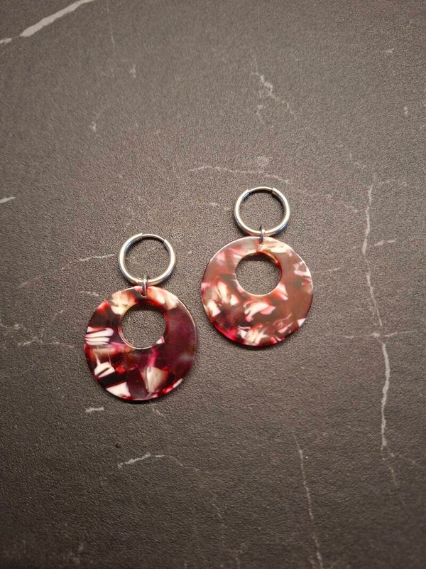 Oorbellen met acryl hanger