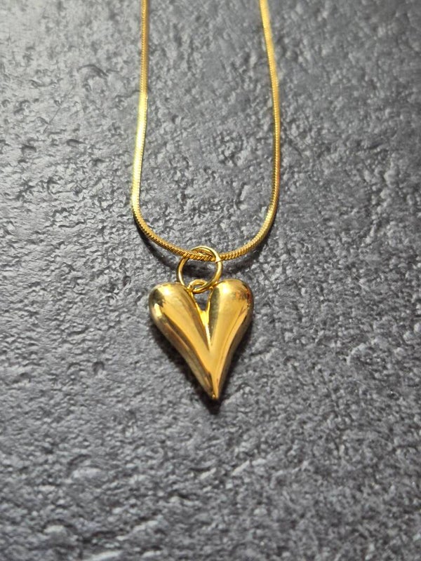 Ketting gouden hart groot