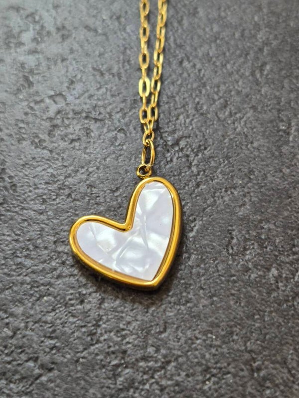 Ketting gouden hart groot