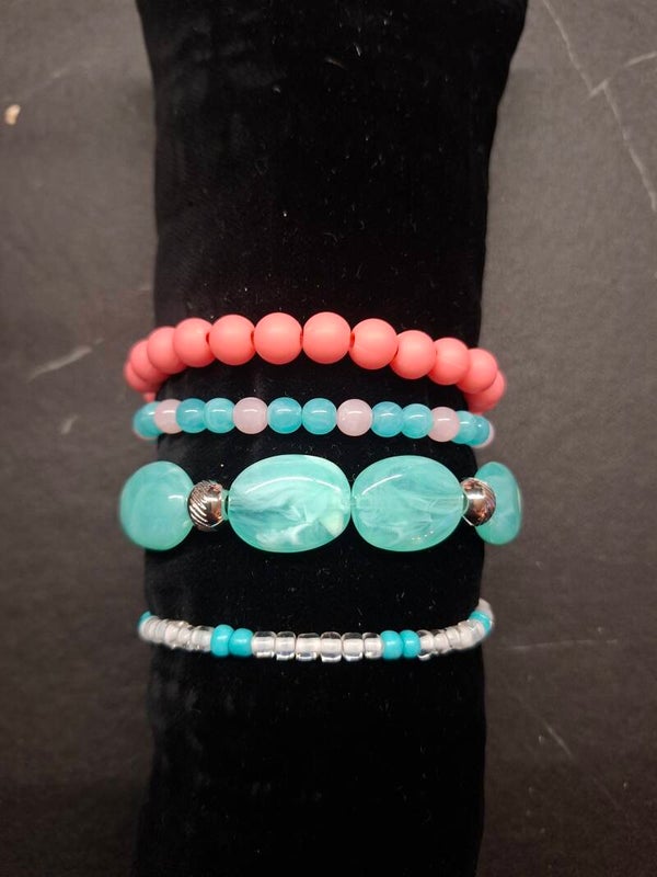 Set roze/blauw 4 stuks
