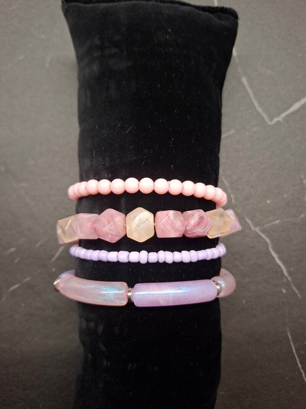 Set roze/paars , 4 stuks