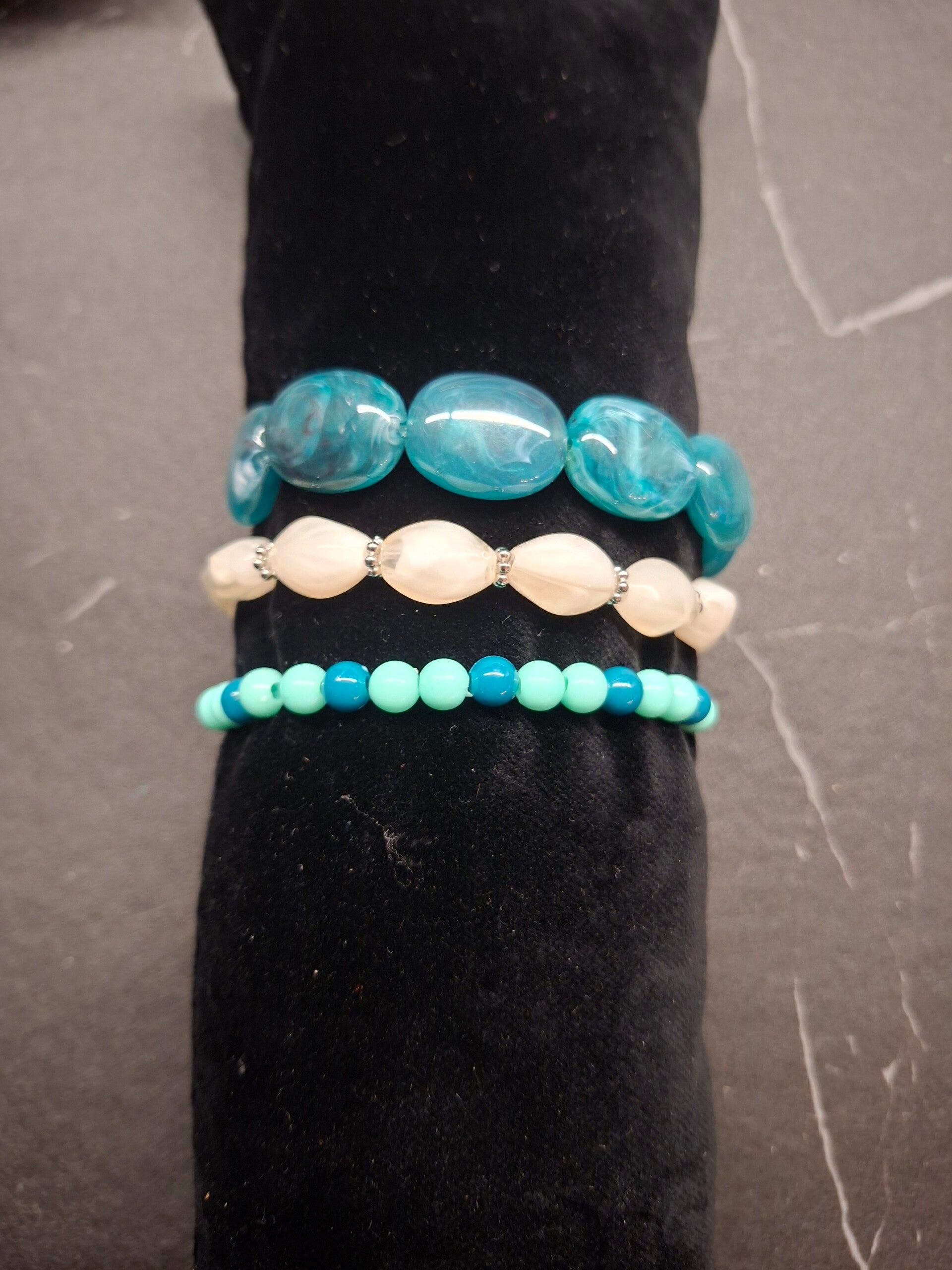 Set blauw/wit 3 stuks