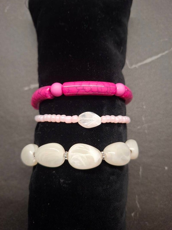 Set roze/wit 3 stuks