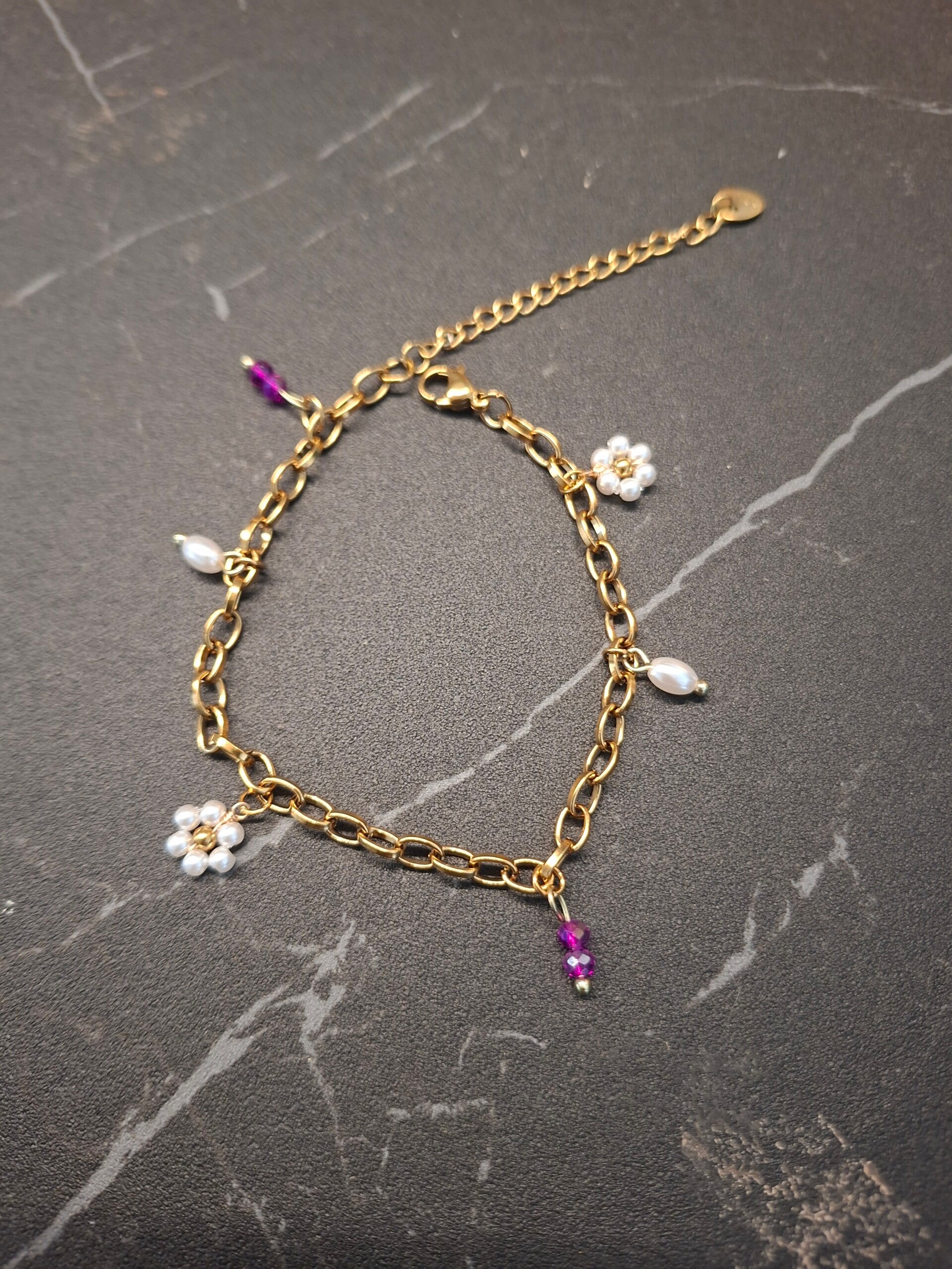 Armband met parel accenten
