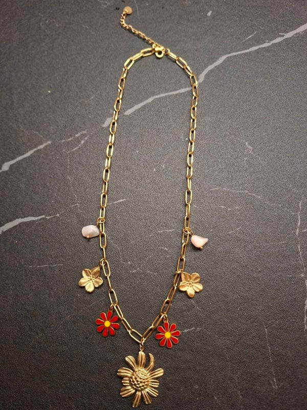 Bedel ketting bloemen