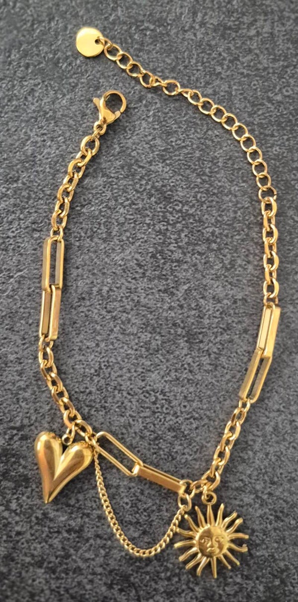 armband hart en zon