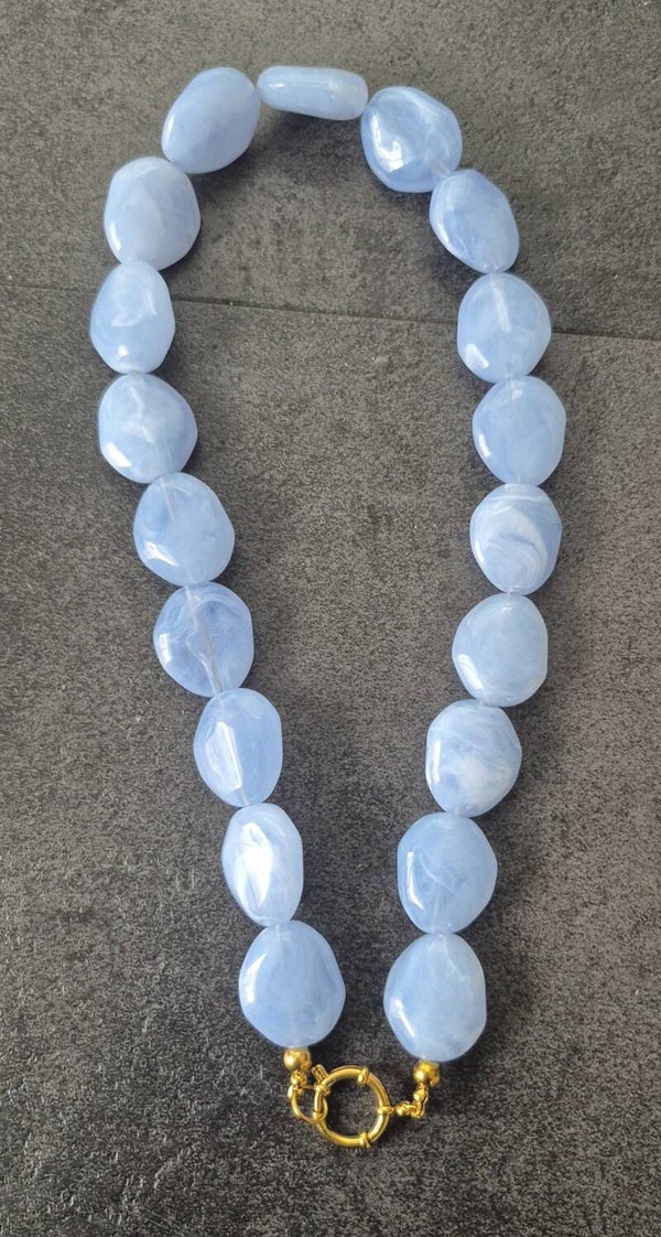 acryl ovalen kralenketting