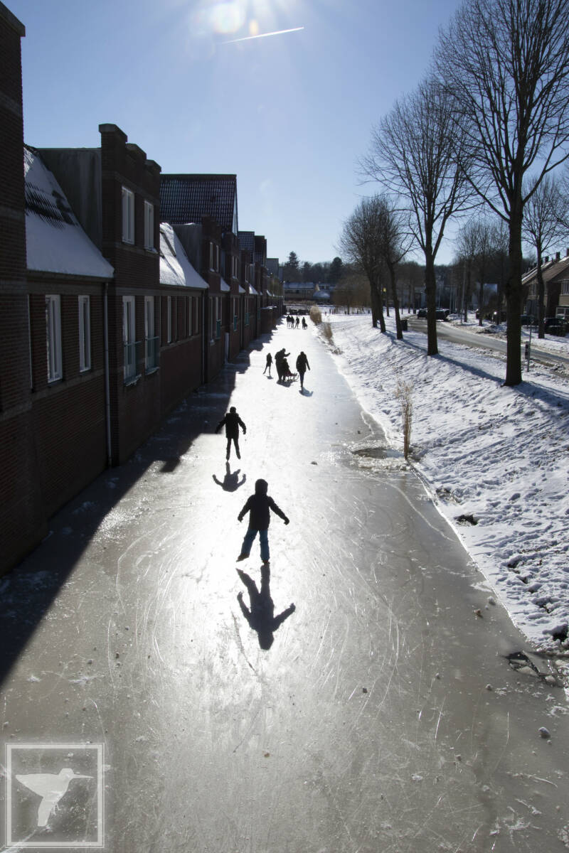 Schaatsen op het ijs, februari 2021