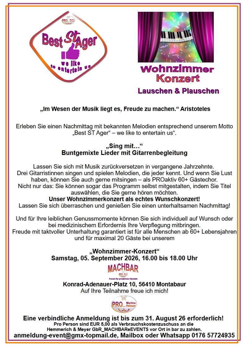 Wohnzimmer-Konzert "Sing mit..."