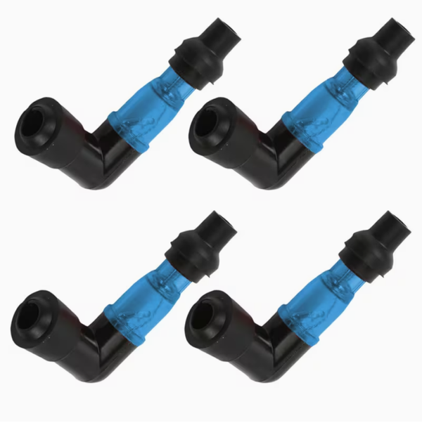 Zündkerzenstecker leuchtend Blau