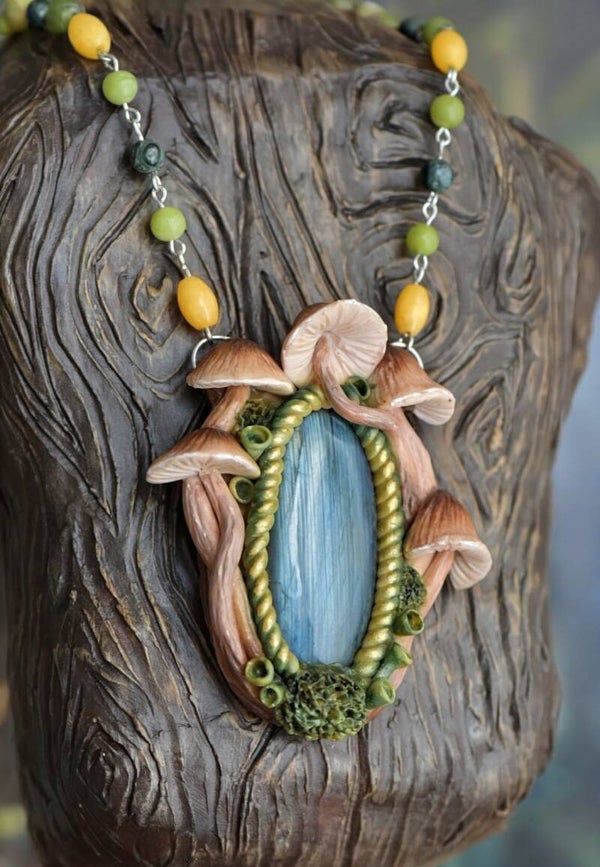Mushroom portal necklace