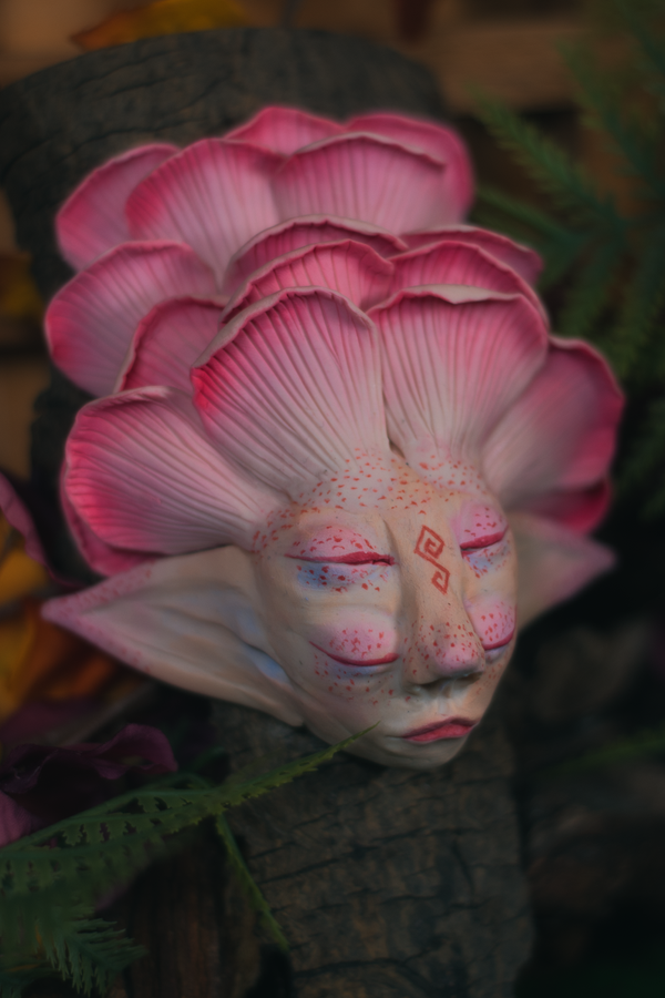Pink Oyster Mushroom Faerie