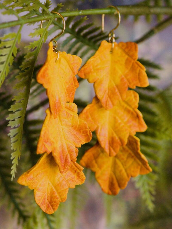 Maple Leaf - Dangle Earrings