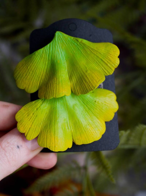 Ginkgo Biloba hairclips