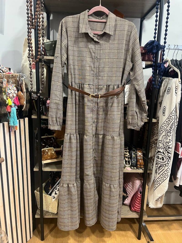 Vestido cuadros bo