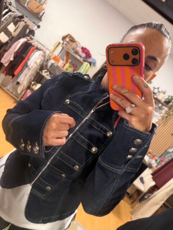 Chaqueta vaquera alamares