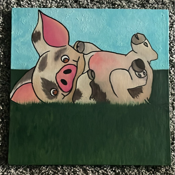 Painting of Pua From Moana