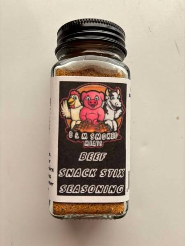 beef stix seasoning, contains gluten, msg, and soy/milk