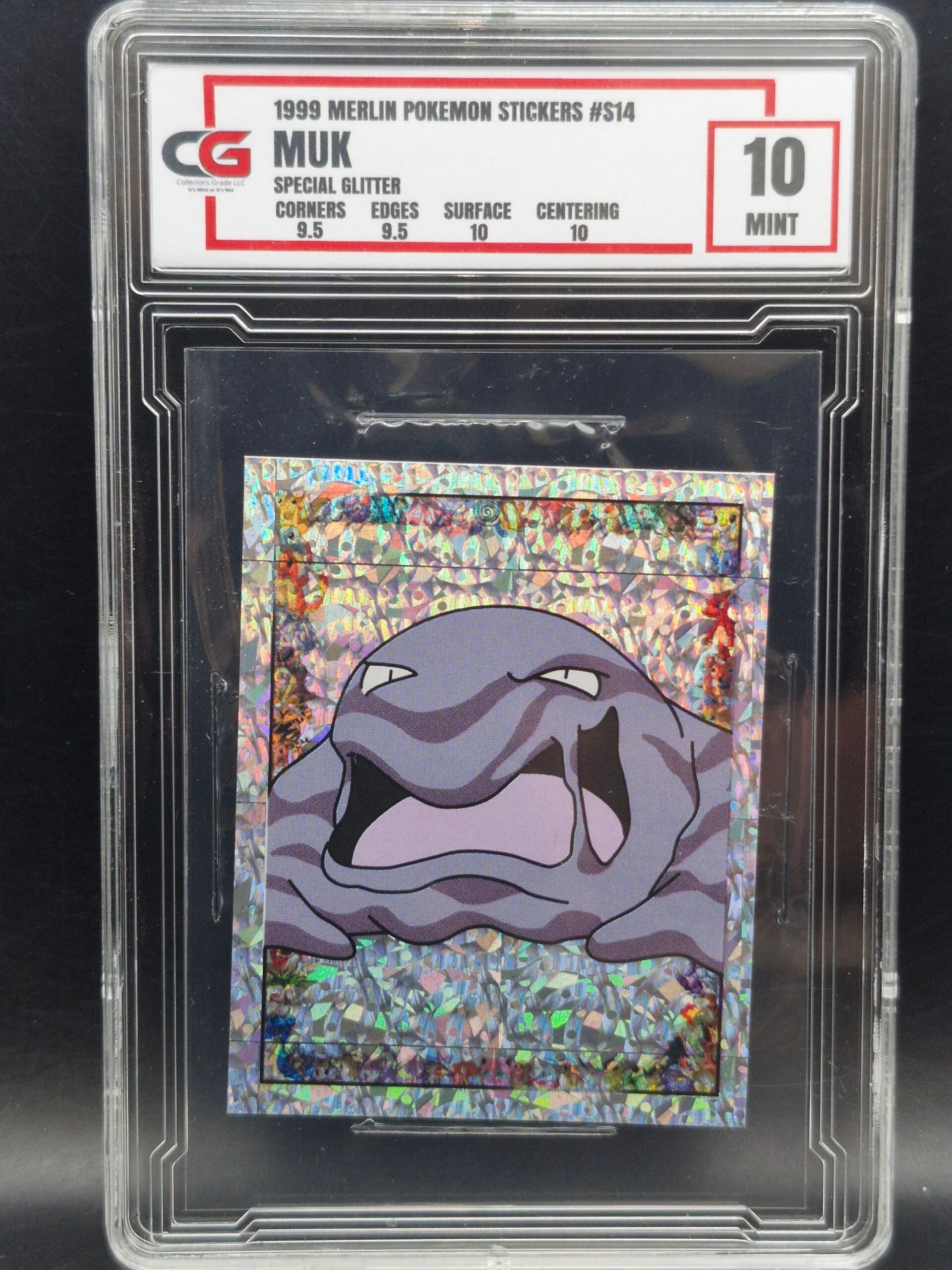 Muk 1999 pokemon sticker special glitter  CG 10 mint