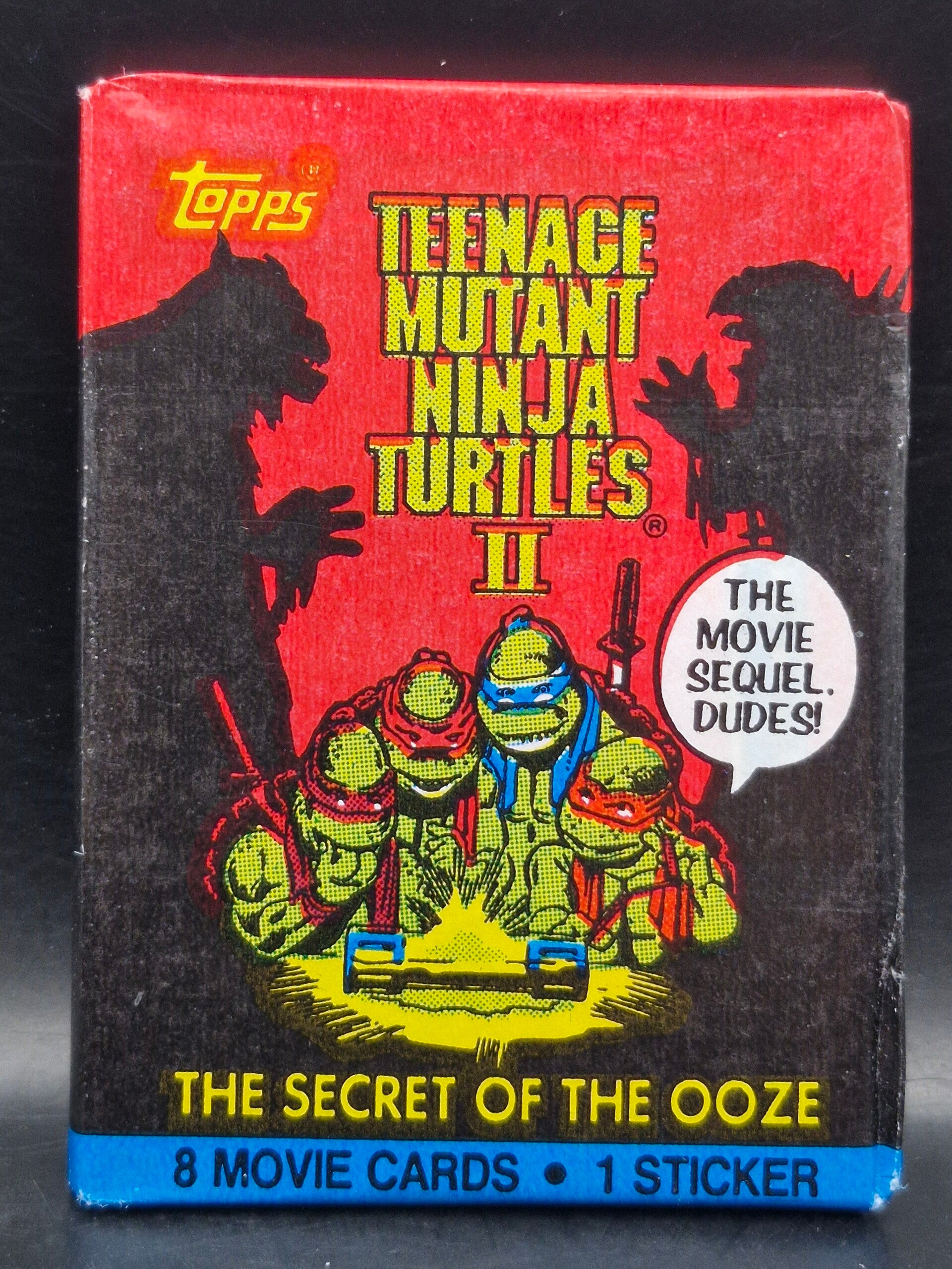 Teenage mutant ninja turtles 2 1991 8 card pack 1 sticker