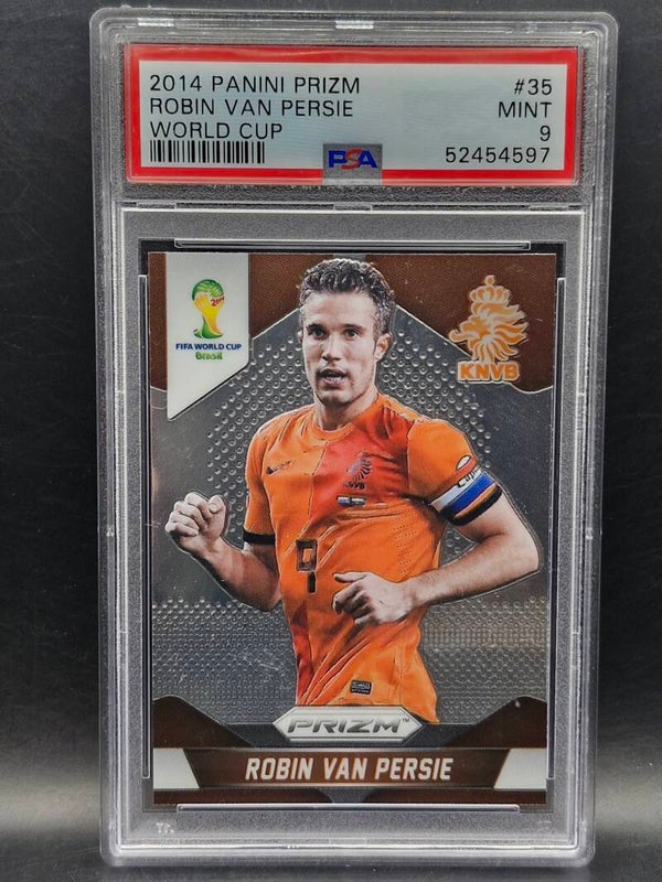 Robin van persie 2014 world cup panini prizm #35 PSA 9