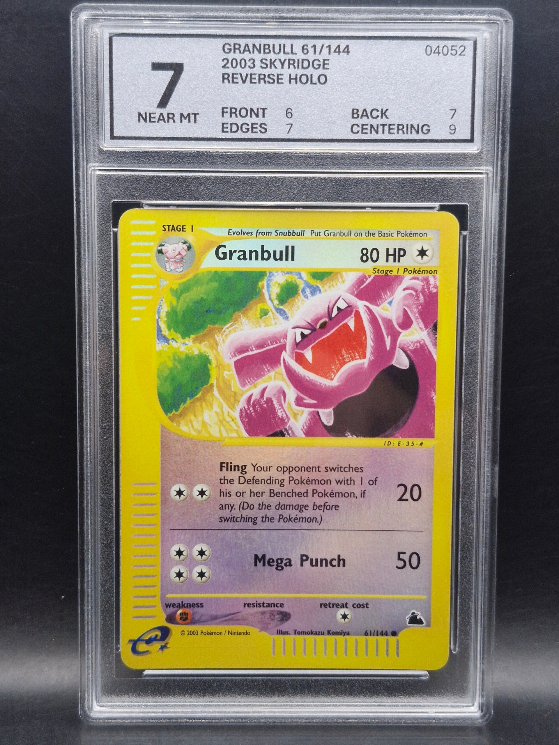 Granbull 2003 skyridge reverse holo #61 woetoe grading 7