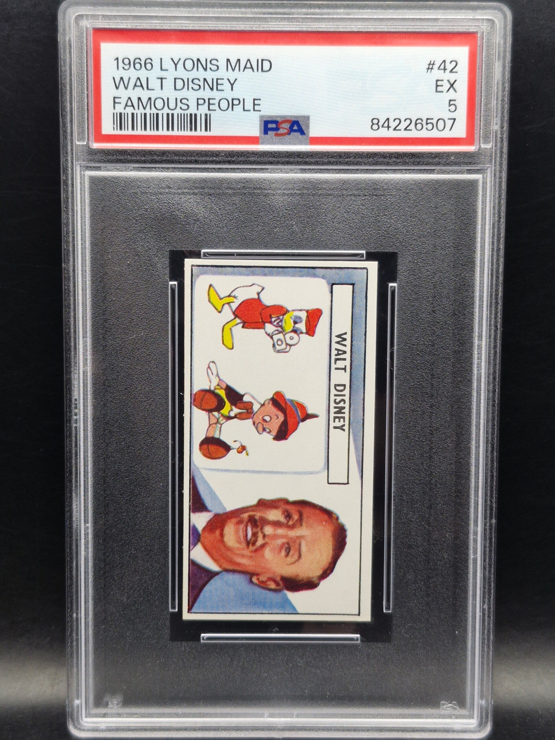 Walt Disney 1966 famous people lyons maid #42 PSA 5
