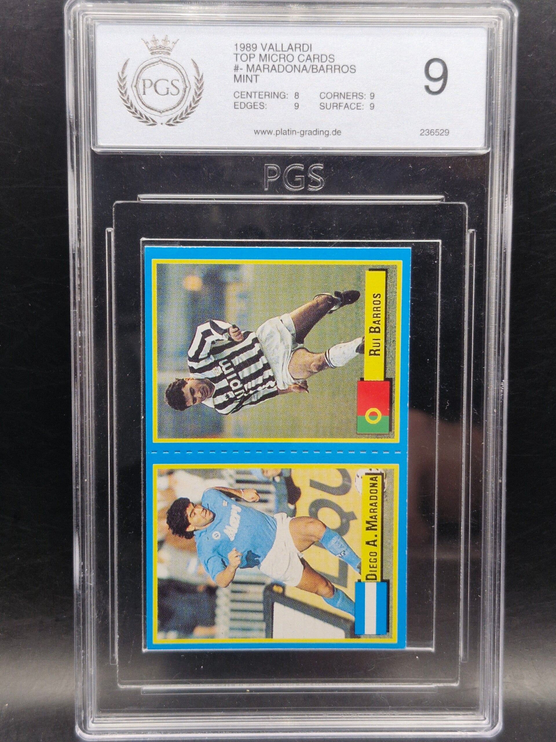 Maradona Barros 1989 vallardi cards PGS 9