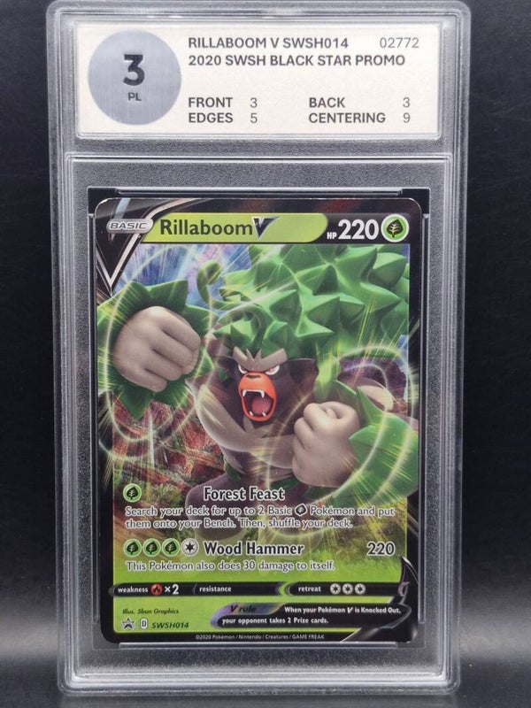 Rillaboom v black star Promo #swsh014 woetoe grading 3