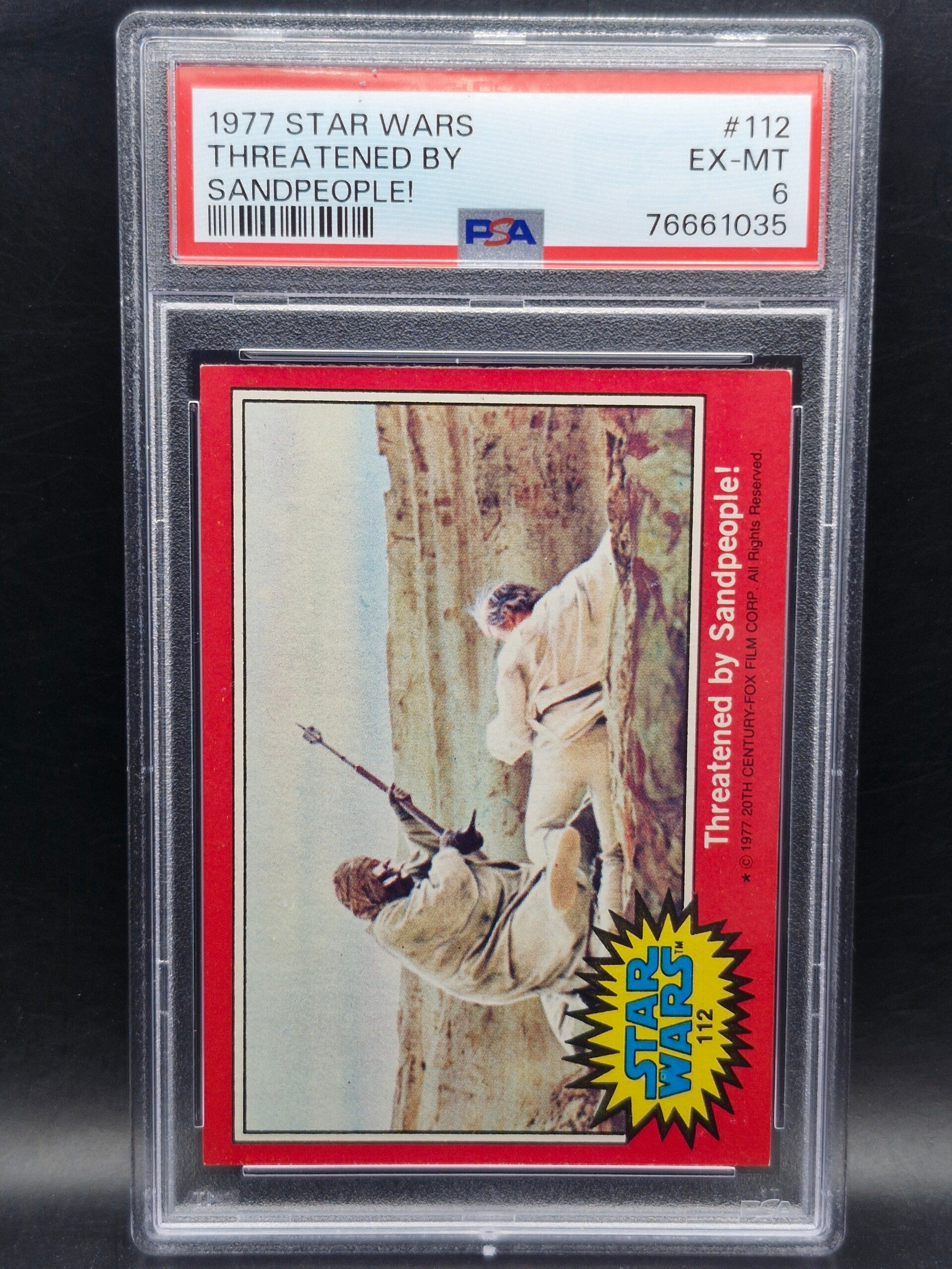 Star wars 1977 threatened by sandpeople #122 PSA 6