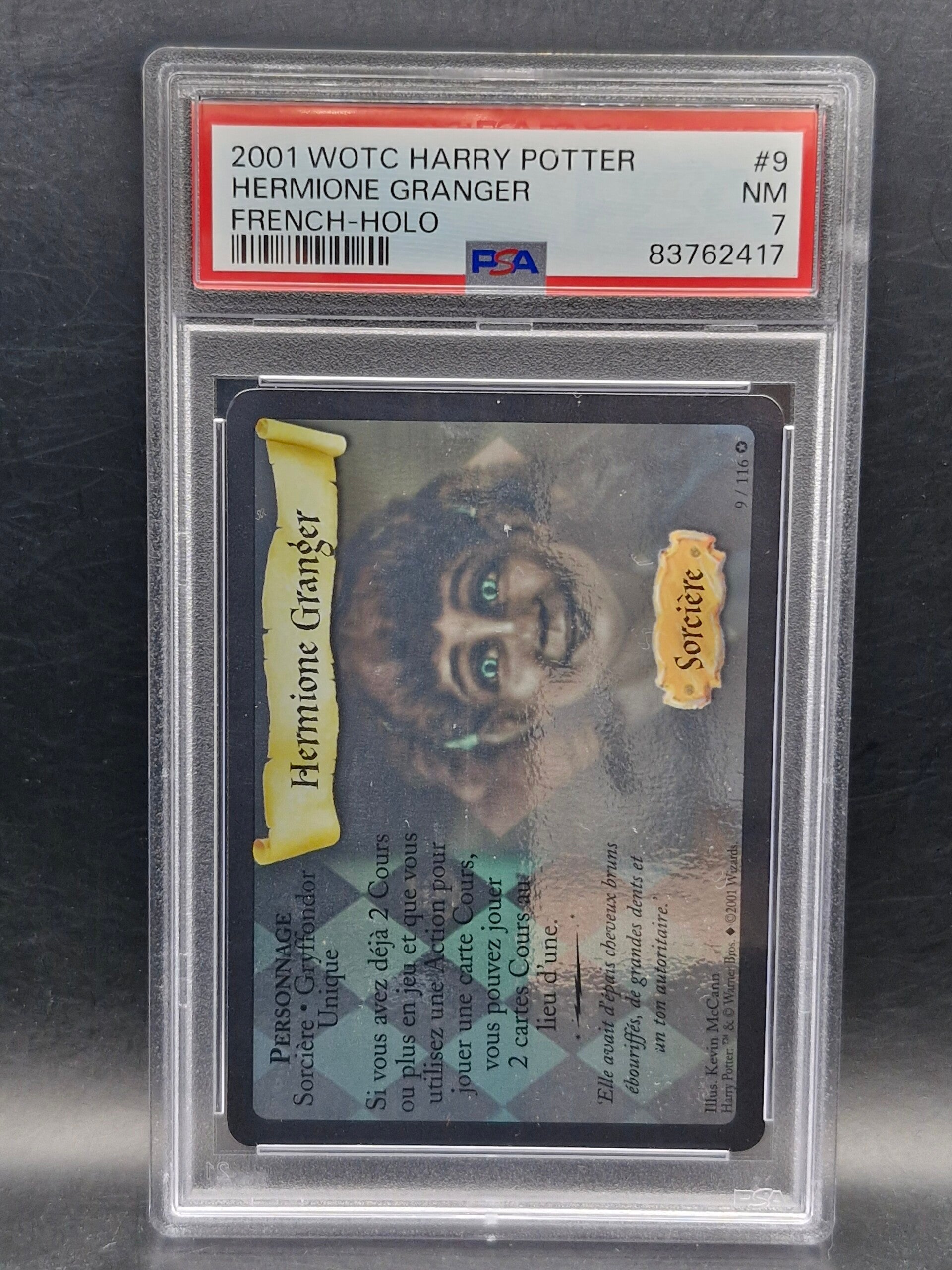 2001 wotc hermione granger french holo #9 PSA 7