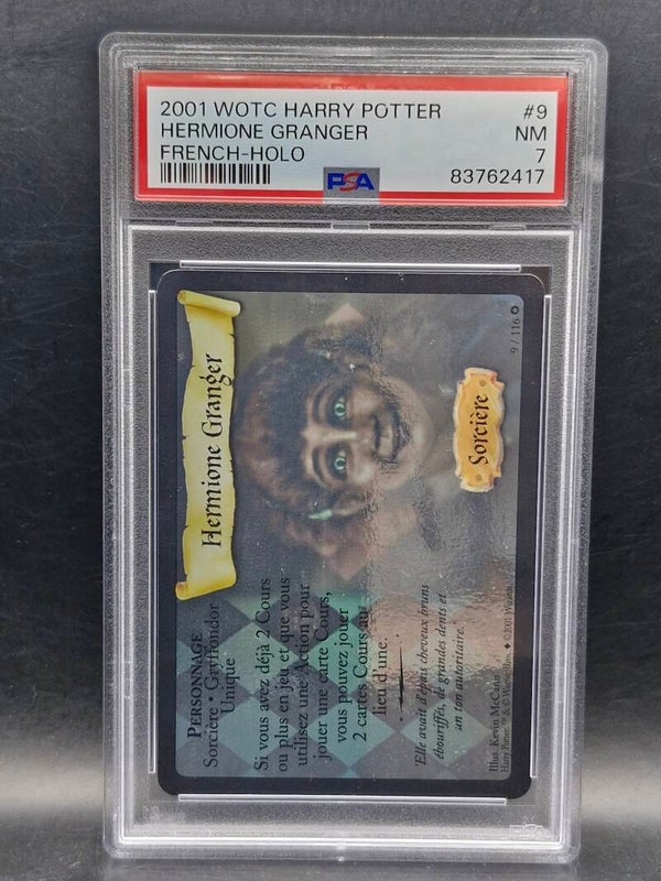 2001 wotc hermione granger french holo #9 PSA 7