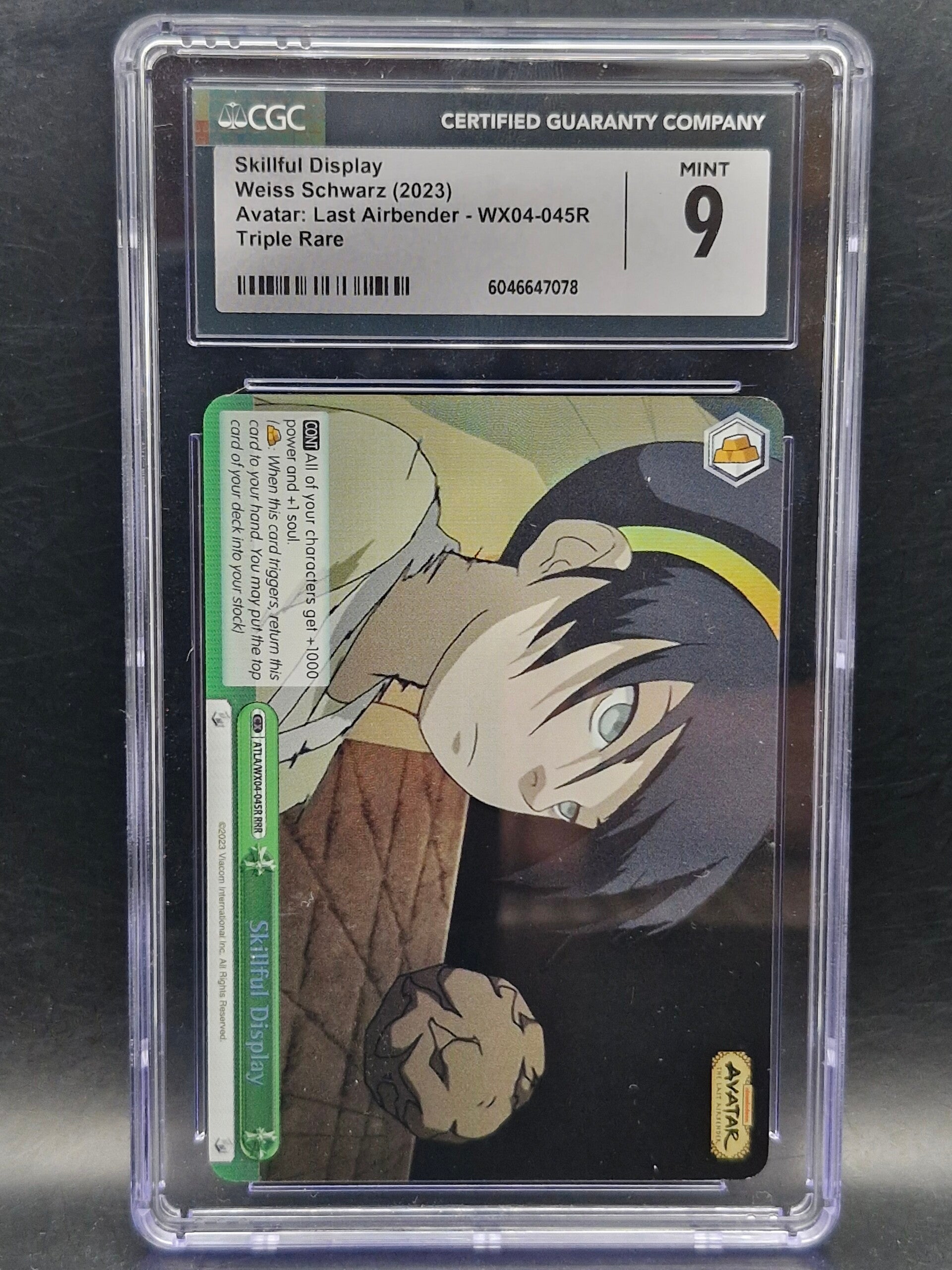 Avatar last airbender triple rare weiss schwarz 2023 cgc 9