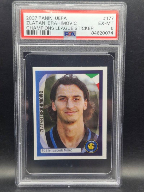 Zlatan ibrahimovic 2007 panini uefa #177 PSA 6