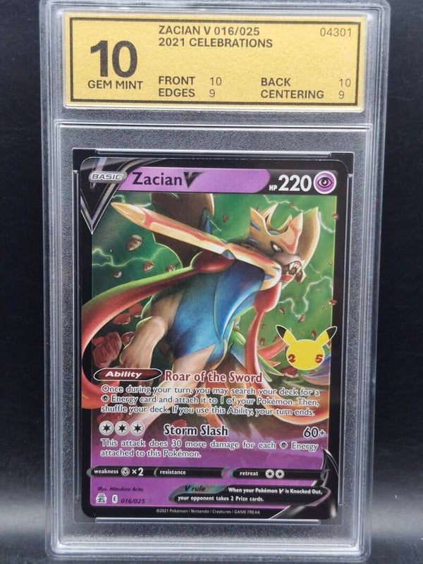 Zacian v 2021 celebrations #16 woetoe grading 10
