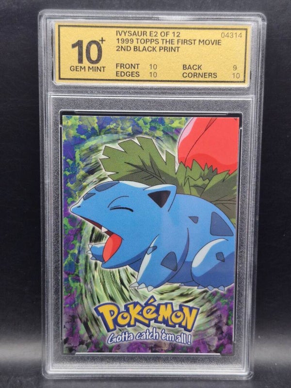 Ivysaur 1999 topps the first movie #e2 woetoe grading 10+