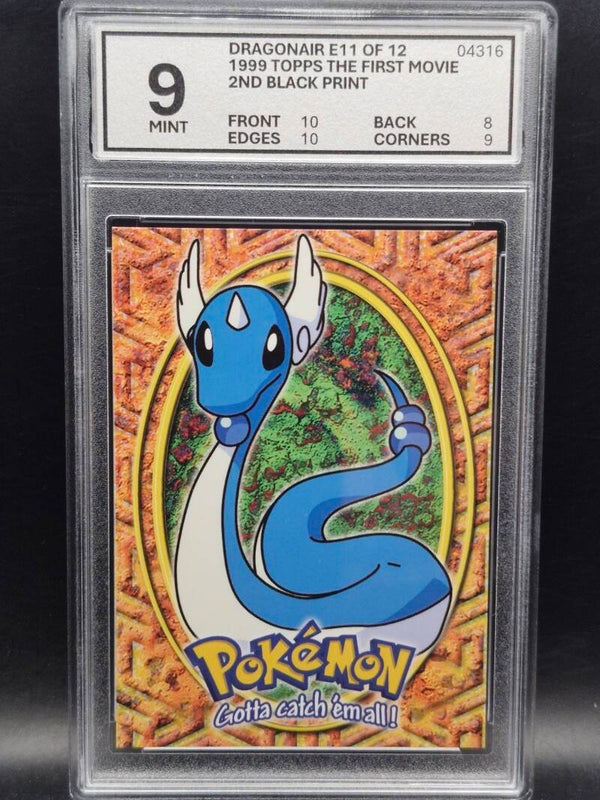 Dragonair 1999 topps the first movie #e11 woetoe grading 9
