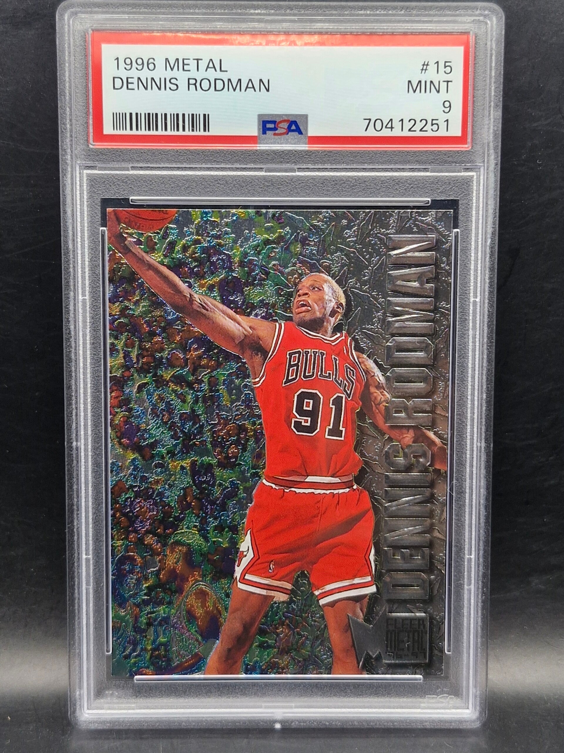 Dennis rodman 1996 metal #15 PSA 9