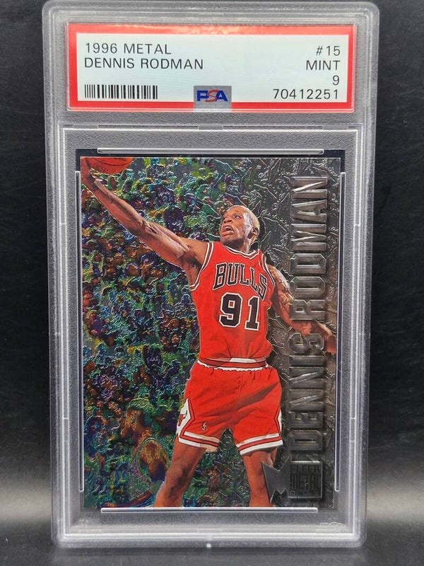 Dennis rodman 1996 metal #15 PSA 9