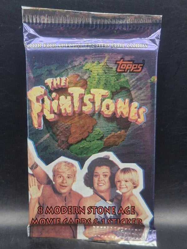 Flintstones 1993 topps 8 cards pack Vintage