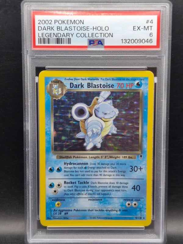 Dark blastoise 2002 holo legendary collection #4 PSA 6
