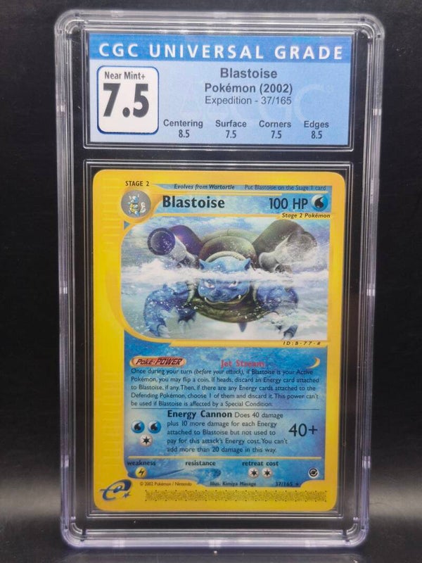 Blastoise 2002 expansion #37 CGC 7.5