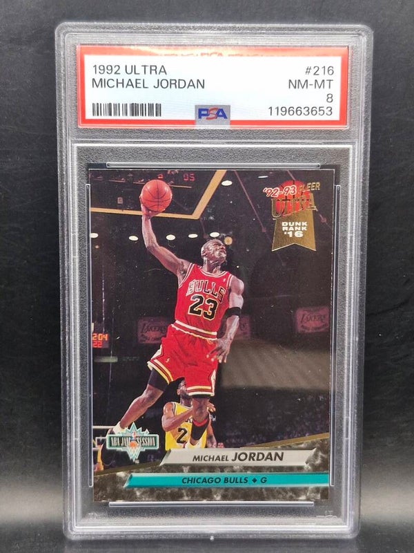 Michael Jordan 1992 ultra NBA bulls #216 PSA 8