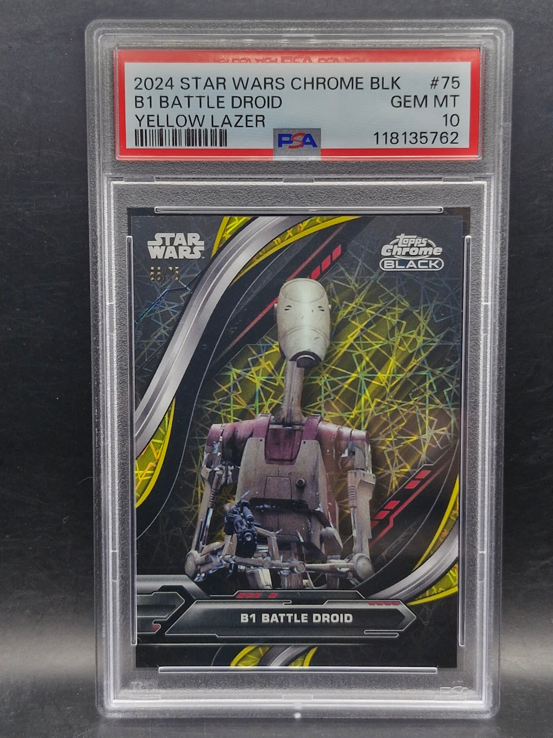 Star wars 2024 b1 battle droid limited edition 66/75 PSA 10