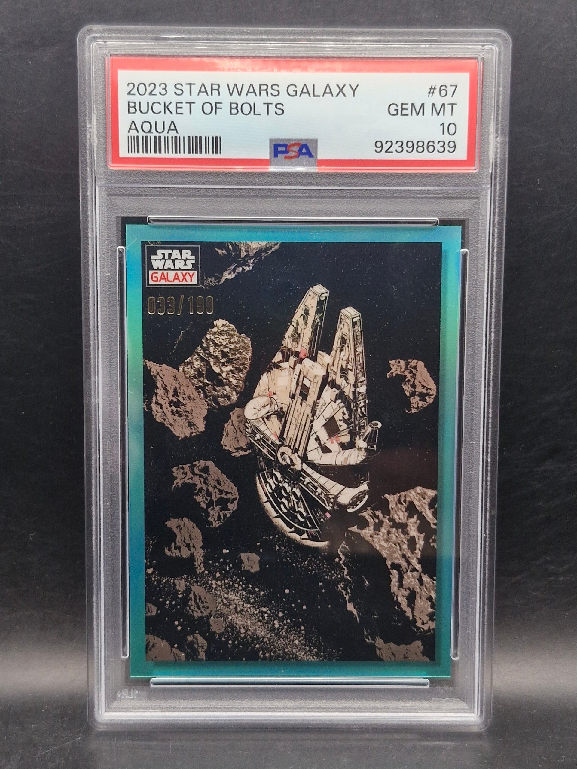 Star wars 2023 galaxy bucket of bolts aqua #67 PSA 10