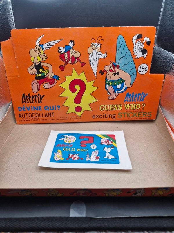 Asterix guess Who uit het jaar 1978 1 3d sticker per pack