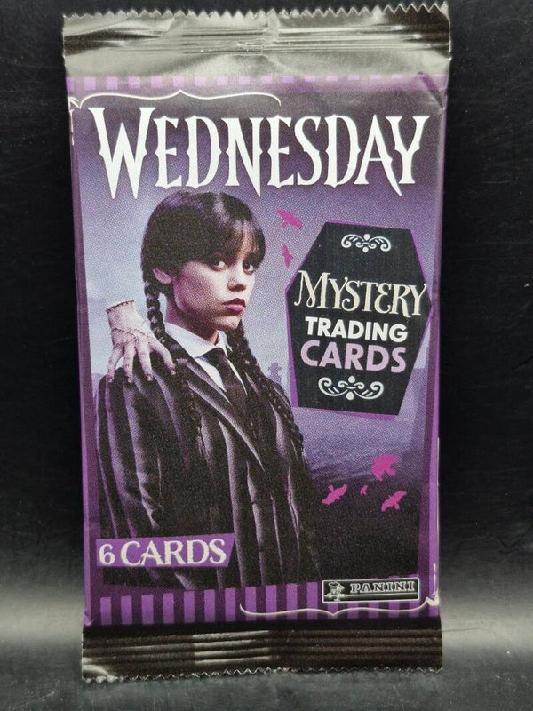 Wednesday mystery trading cards 6 cards pack panini