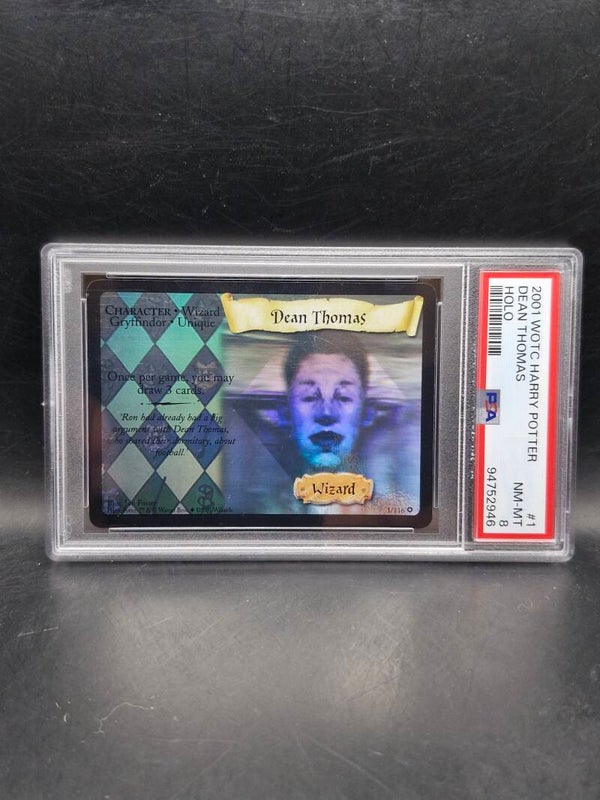 Dean Thomas 2001 harry potter holo #1 PSA 8
