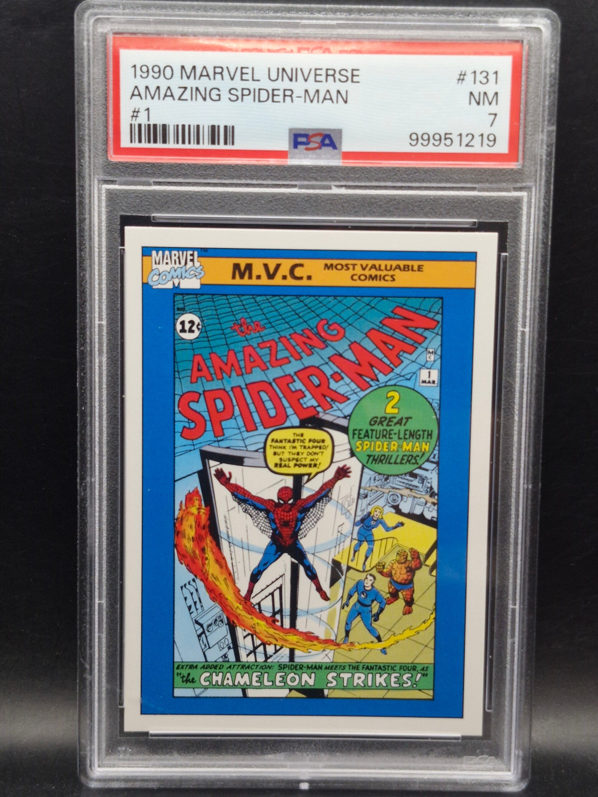 amazing spiderman 1990 marvel universe #131 PSA 7